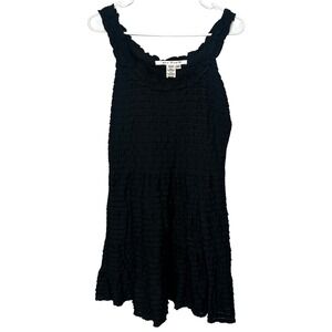 Max Studio Black Sleeveless Ruffled Dress Some Stretch Women's Size Large
